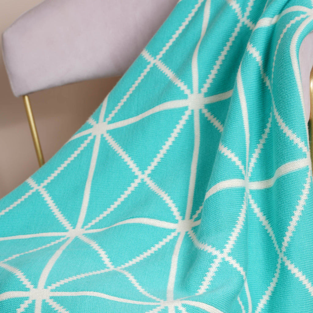 Blue and White Throw Nestasia