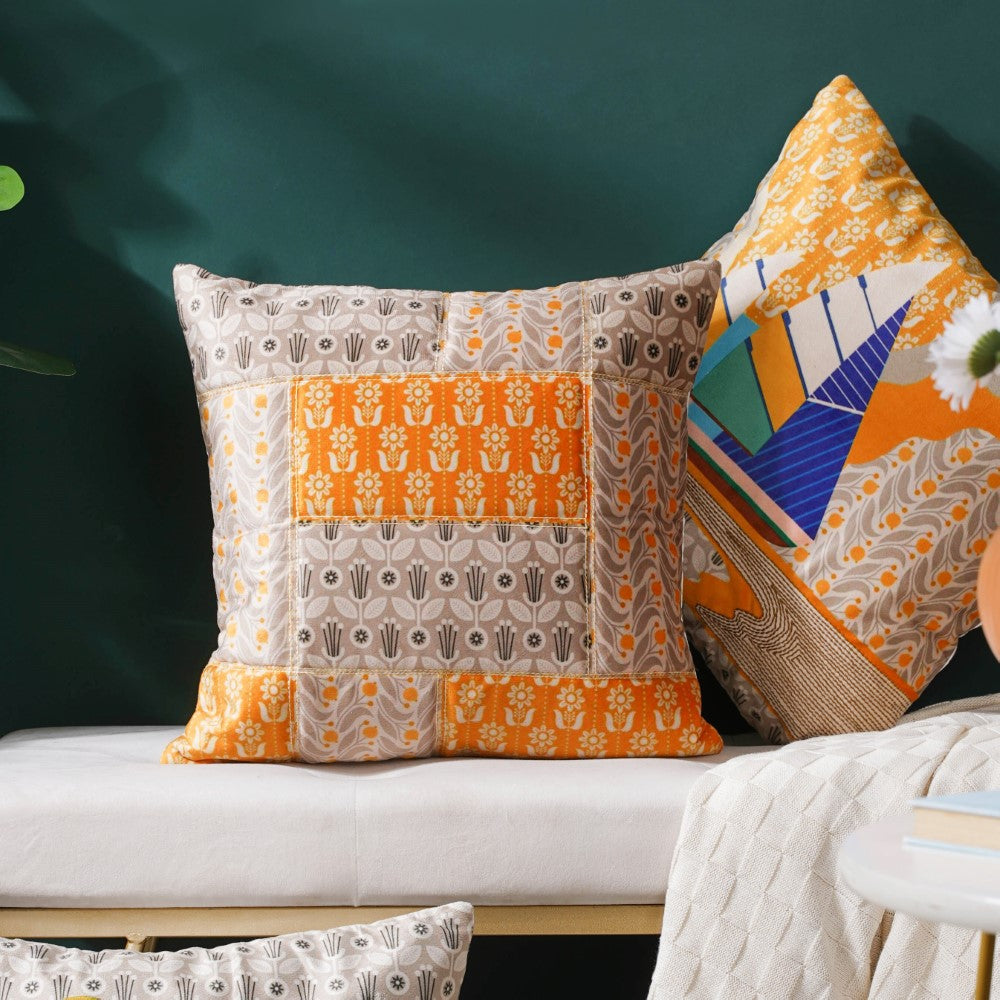 Twin Boats Velvet Cushion Cover 16 inch Nestasia