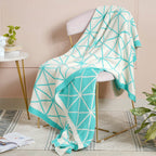 Blue and White Throw Nestasia