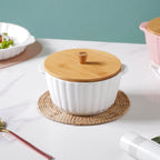 Snow White Scalloped Pot With Lid 8 Inch Nestasia
