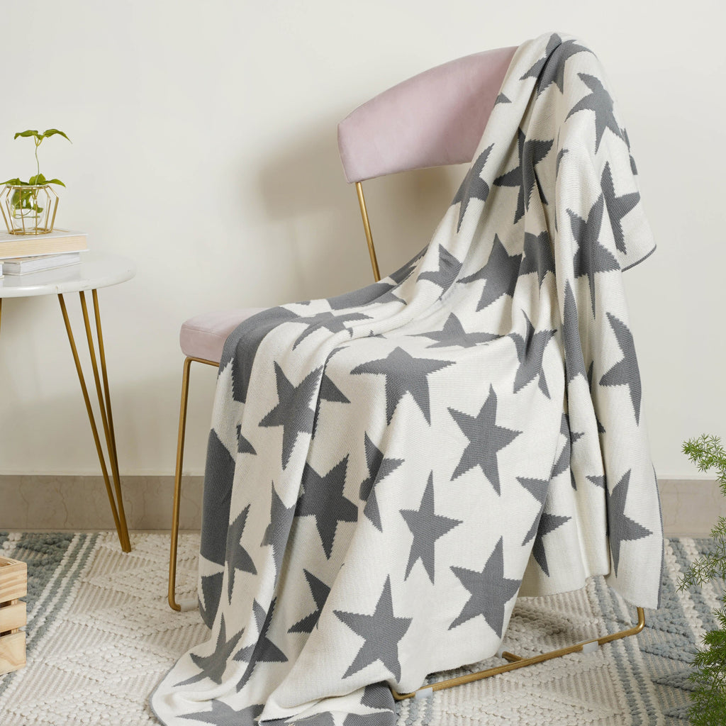 Grey Star Throw Nestasia
