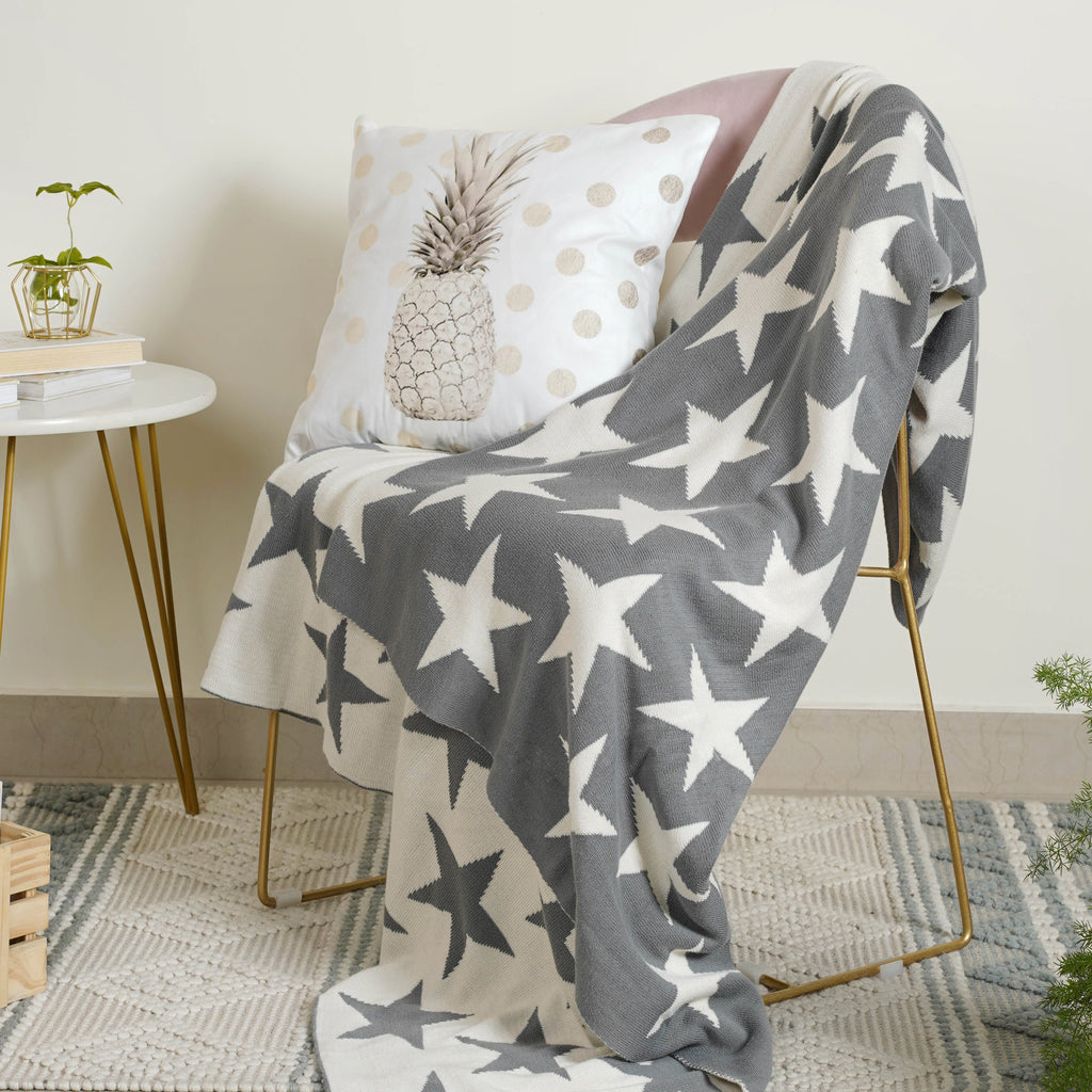 Grey Star Throw Nestasia