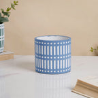 Blue Linear Sculpted Pot Nestasia