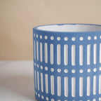 Blue Linear Sculpted Pot Nestasia