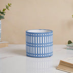 Blue Linear Sculpted Pot Nestasia