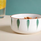 Teardrop Ceramic Soup Bowl Green Nestasia