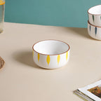 Teardrop Ceramic Soup Bowl Yellow Nestasia