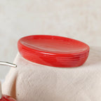 Red Ceramic Bath Set Nestasia