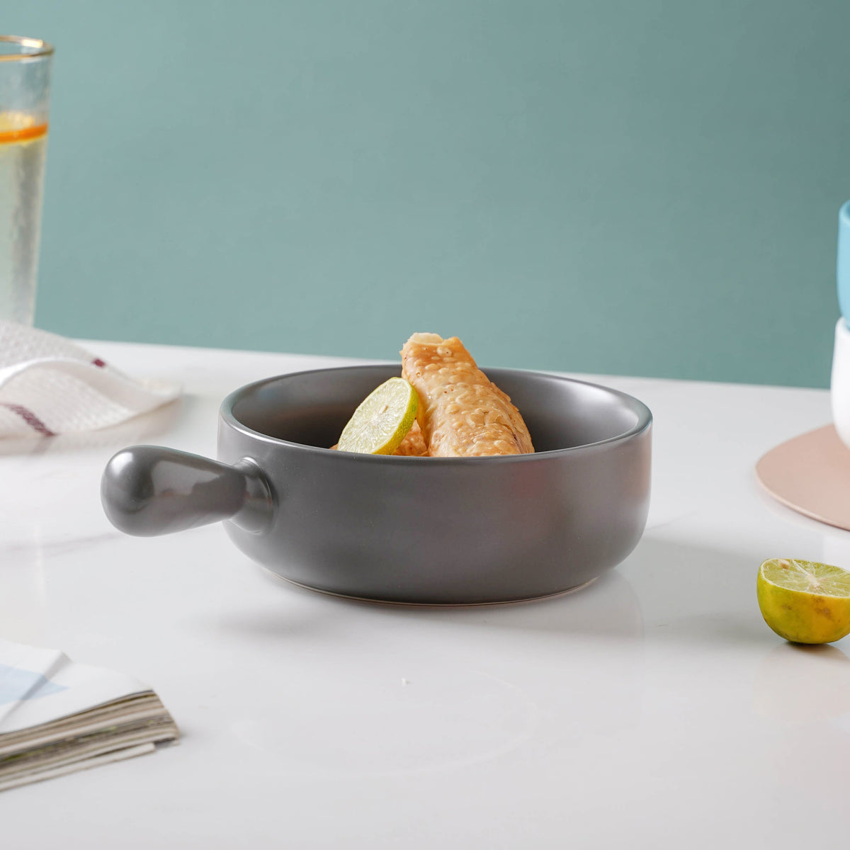 Grey Goodness Baking Pan With Handle Nestasia