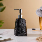 Pyramid Textured Ceramic Dispenser Black 7 Inch Nestasia