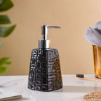 Pyramid Textured Ceramic Dispenser Black 7 Inch Nestasia