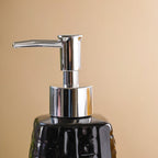 Pyramid Textured Ceramic Dispenser Black 7 Inch Nestasia