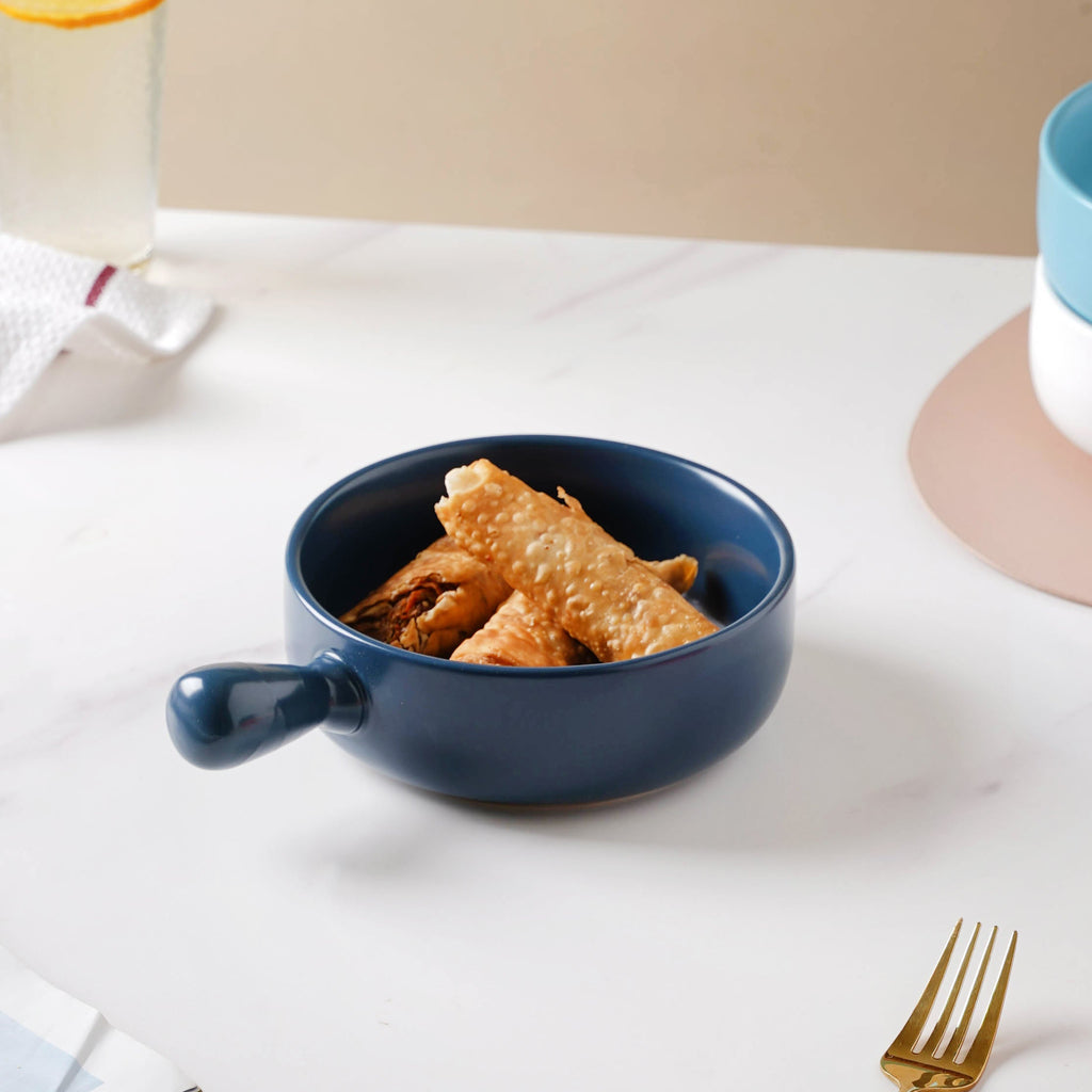 Wave Blue Baking Pan With Handle Nestasia
