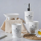 White Curlicues Bath Set Nestasia