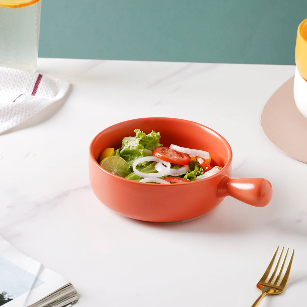 Orange Sherbet Baking Pan With Handle Nestasia