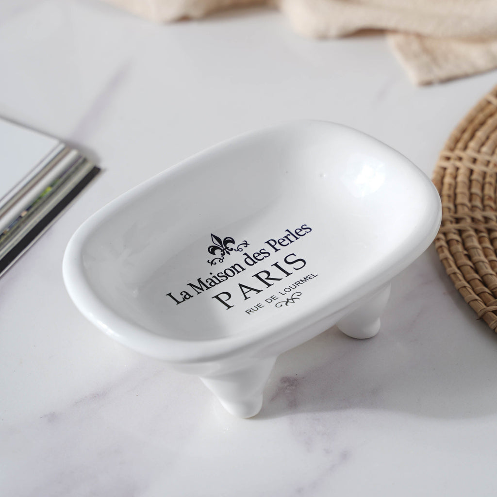 White Curlicues Bath Set Nestasia