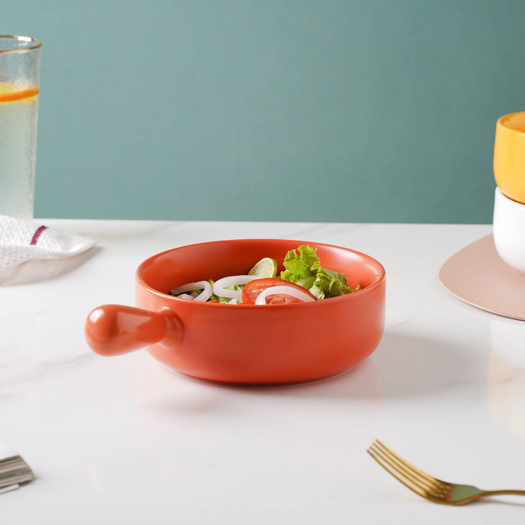 Orange Sherbet Baking Pan With Handle Nestasia