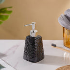 Pyramid Textured Ceramic Dispenser Black 7 Inch Nestasia