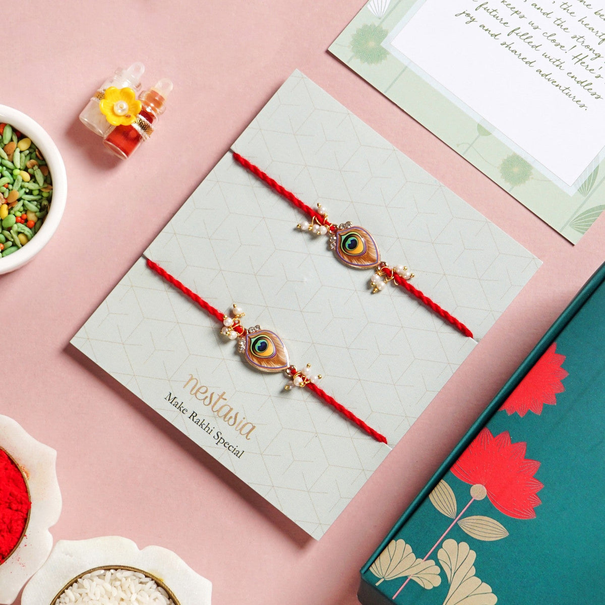 Morpankh Rakhi Duo Set Nestasia