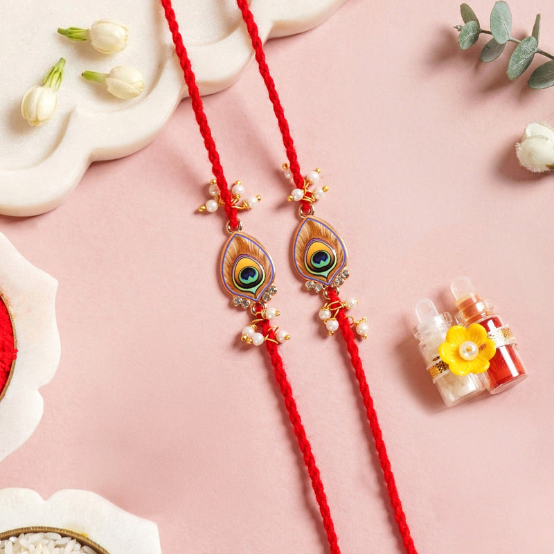 Morpankh Rakhi Duo Set Nestasia