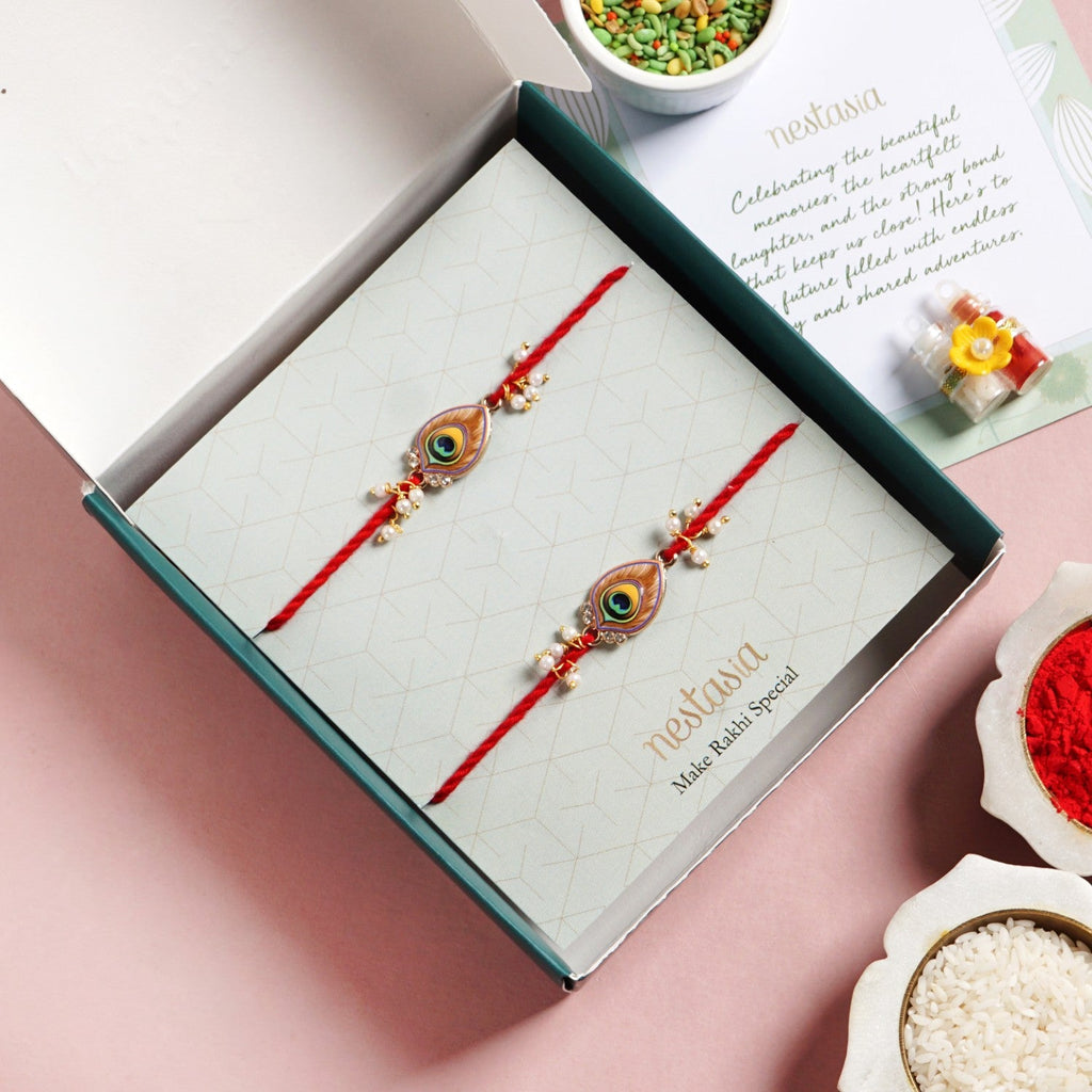 Morpankh Rakhi Duo Set Nestasia