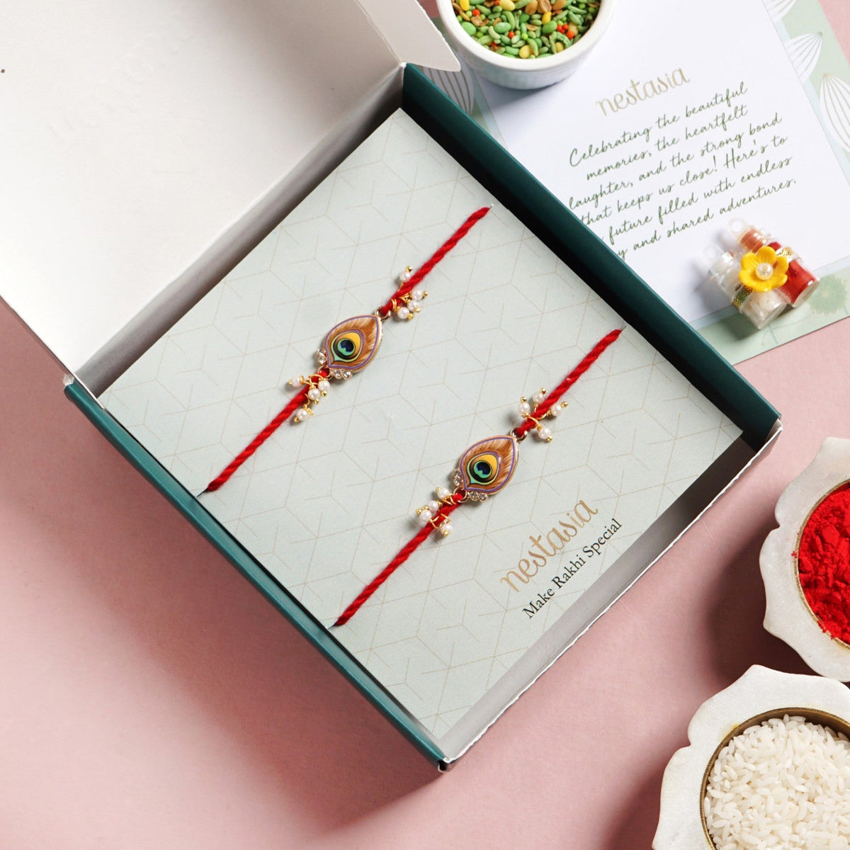 Morpankh Rakhi Duo Set Nestasia