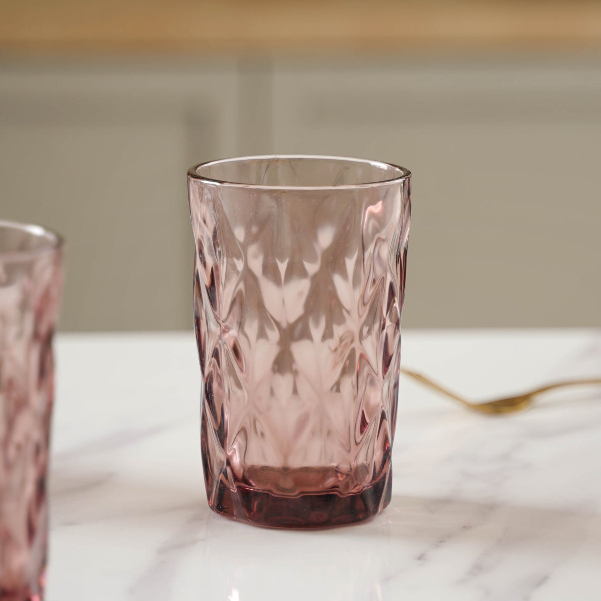 Purple Drinking Glass Set of 4 Nestasia