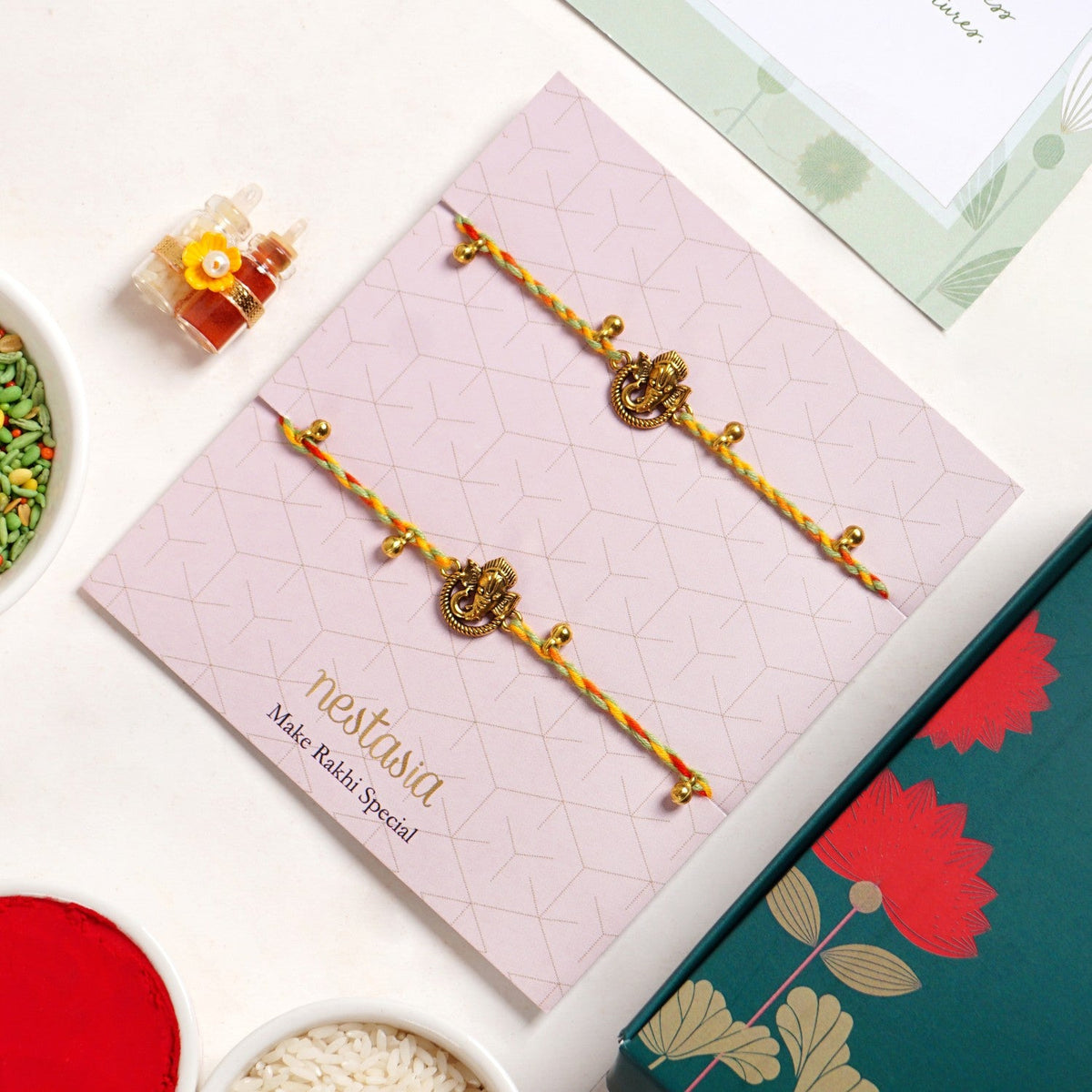 Mangalmurti Ganesha Rakhi Set Nestasia