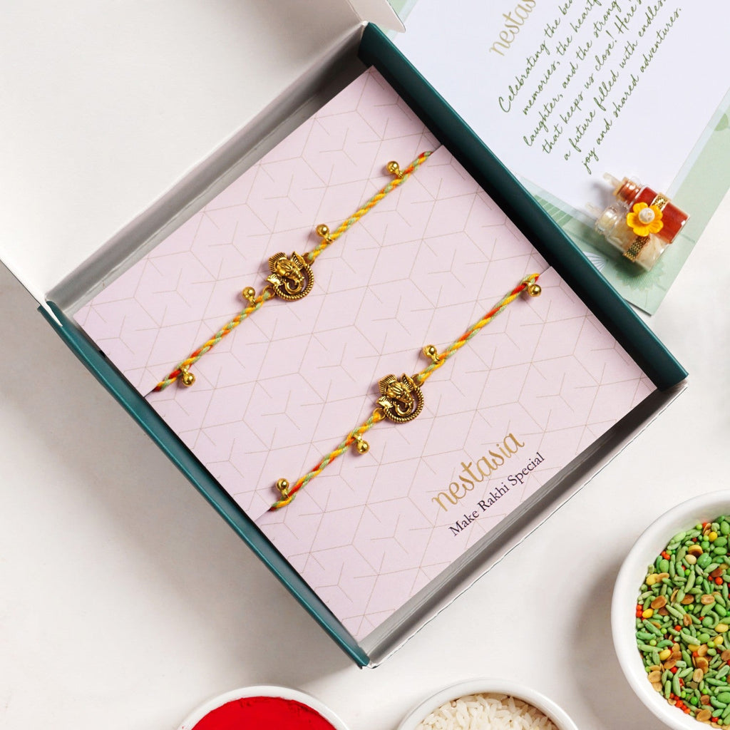 Mangalmurti Ganesha Rakhi Set Nestasia