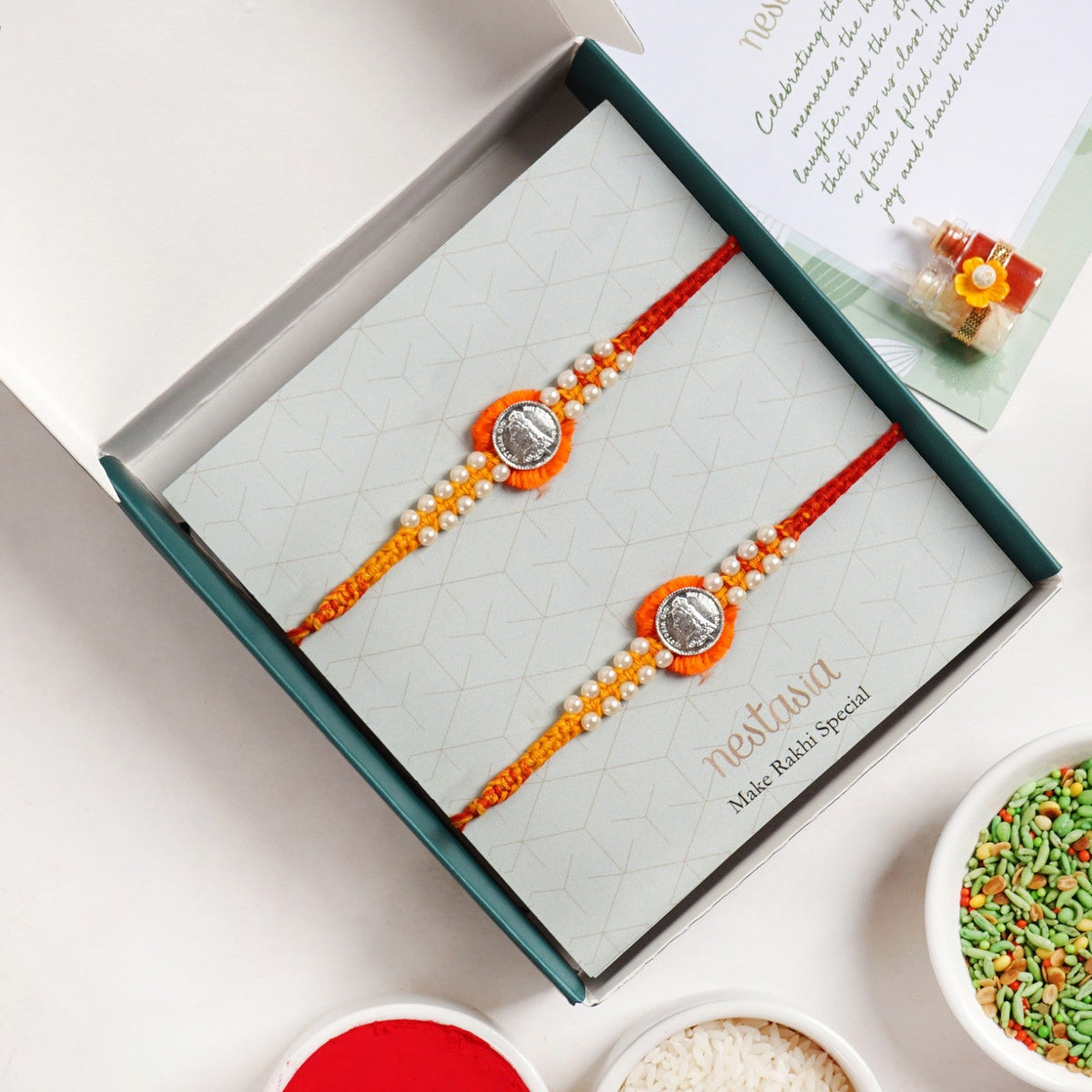 Queen Duo Rakhi Gift Set Nestasia
