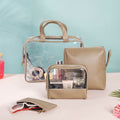 Beige Travel Kit Set of 4 Nestasia