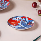 Poppy Printed Ceramic Dessert Plate 6 Inch Nestasia