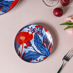 Poppy Printed Ceramic Dessert Plate 6 Inch Nestasia