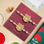 Peach Petals Brother Rakhi Gift Set Nestasia