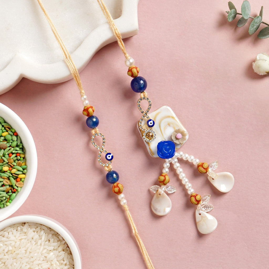 Infinity Evil Eye Rakhi Lumba Gift Set Nestasia