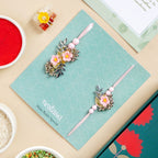 Floral Keepsake Rakhi And Lumba Gift Set Nestasia