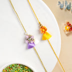 Floral Tassel Rakhi Gift Set Nestasia
