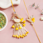 Golden Finch Rakhi And Lumba Gift Set Nestasia
