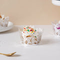 Silver Butterfly Lace Cupcake Wrapper Set of 20 Nestasia