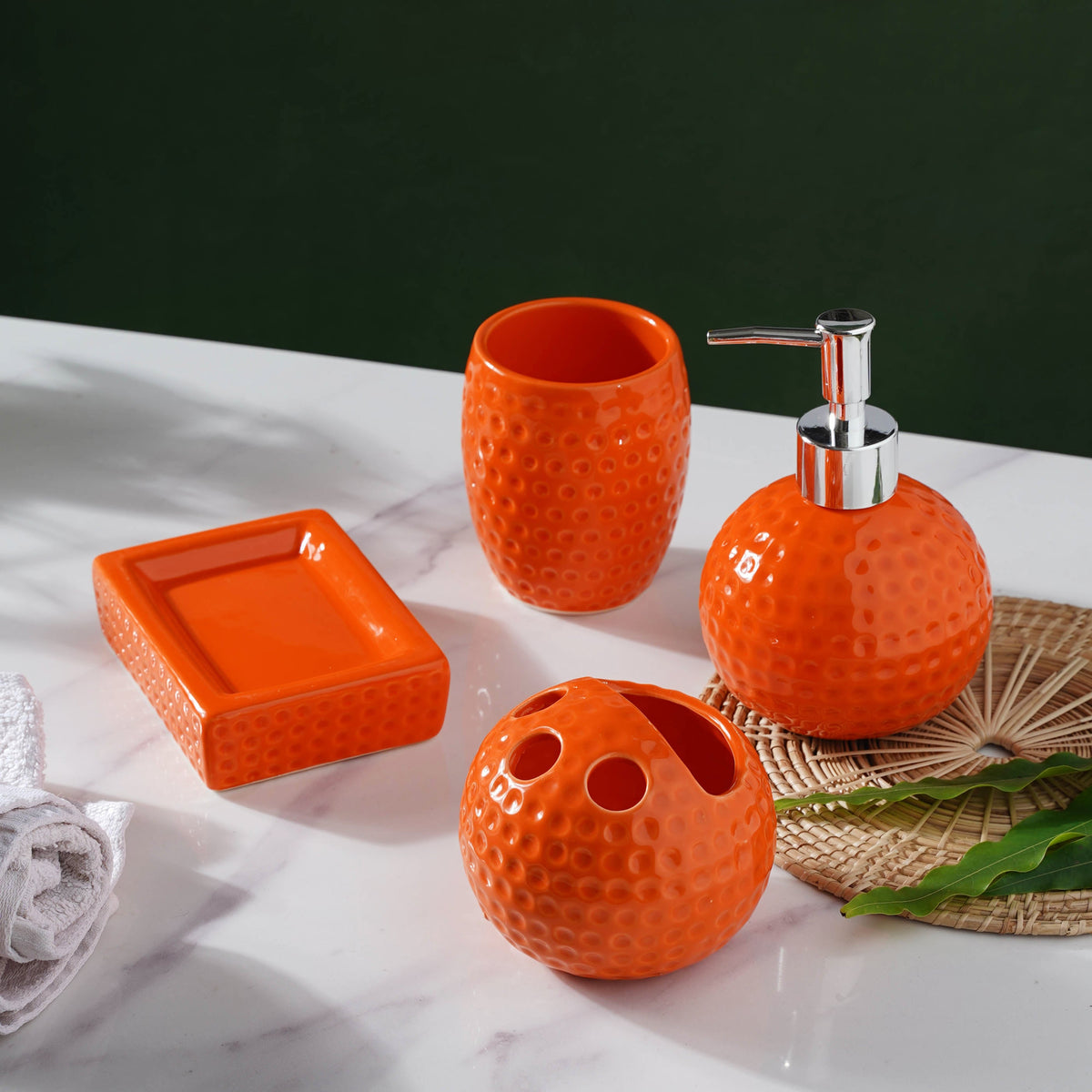 Orange Fantasia Bath Set Nestasia