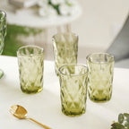 Green Water Tumbler Set of 4 Nestasia