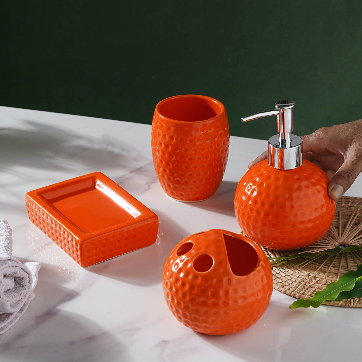 Orange Fantasia Bath Set Nestasia
