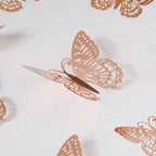 Rose Gold Butterfly 3D Wall Stickers Set Of 12 Nestasia