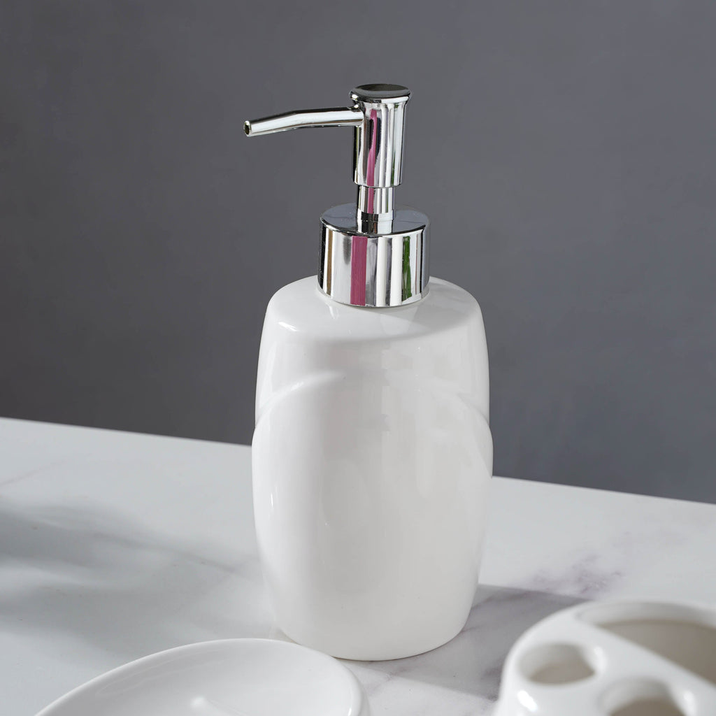 White Ceramic Bath Accessories Nestasia
