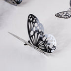 Black Foil Butterfly 3D Wall Stickers Set Of 12 Nestasia