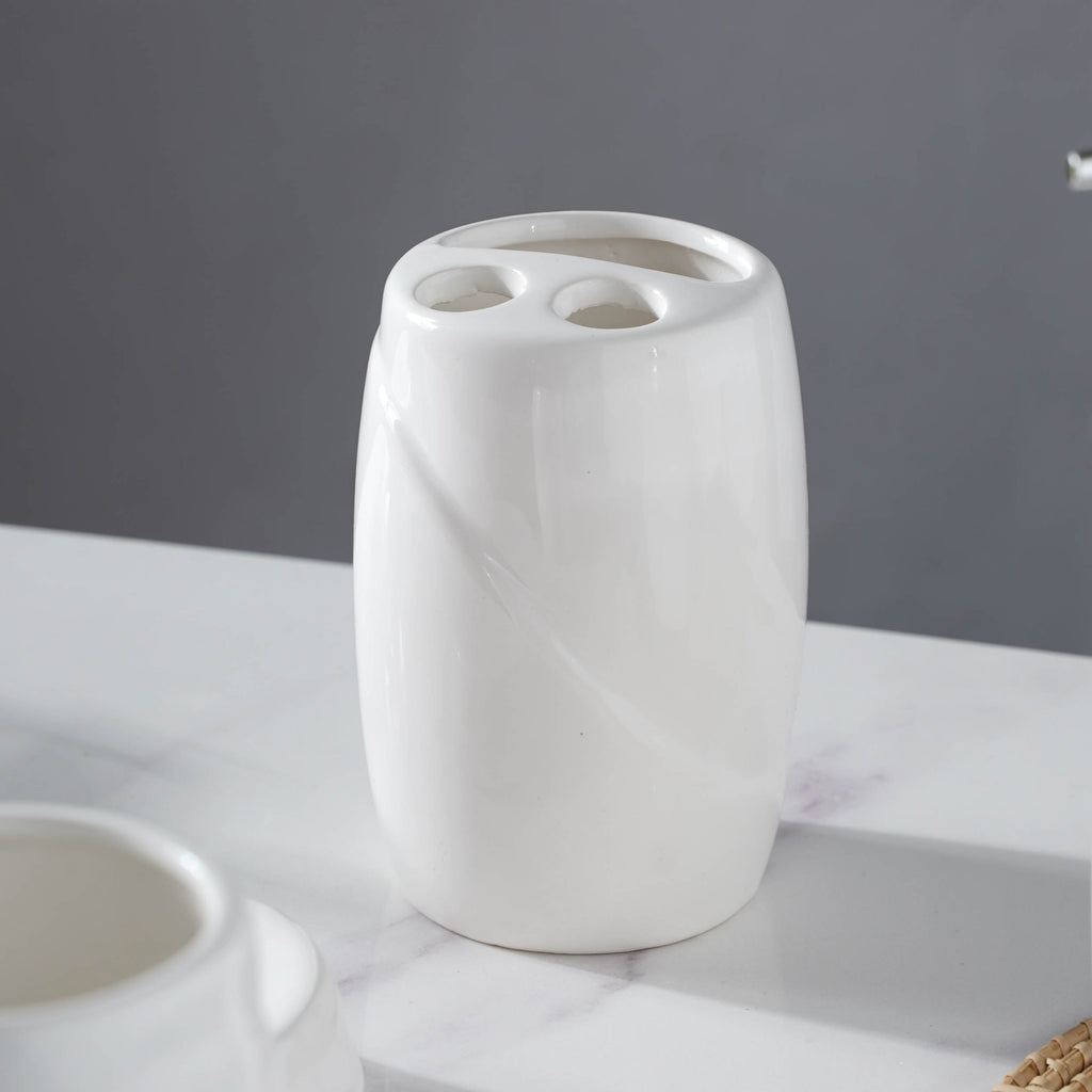White Ceramic Bath Accessories Nestasia