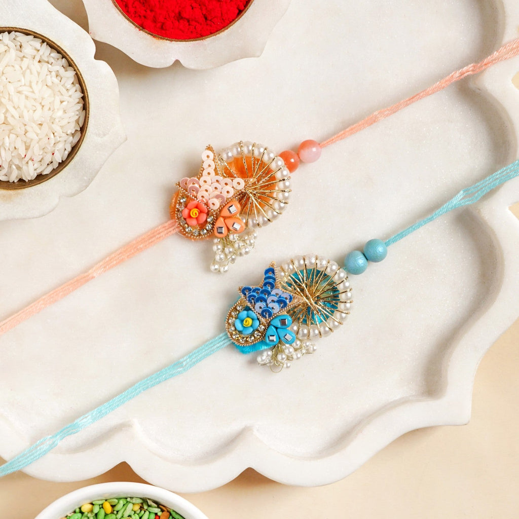 Sunset And Sea Handcrafted Rakhi Set Nestasia