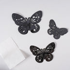 Black Foil Butterfly 3D Wall Stickers Set Of 12 Nestasia