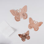 Rose Gold Butterfly 3D Wall Stickers Set Of 12 Nestasia