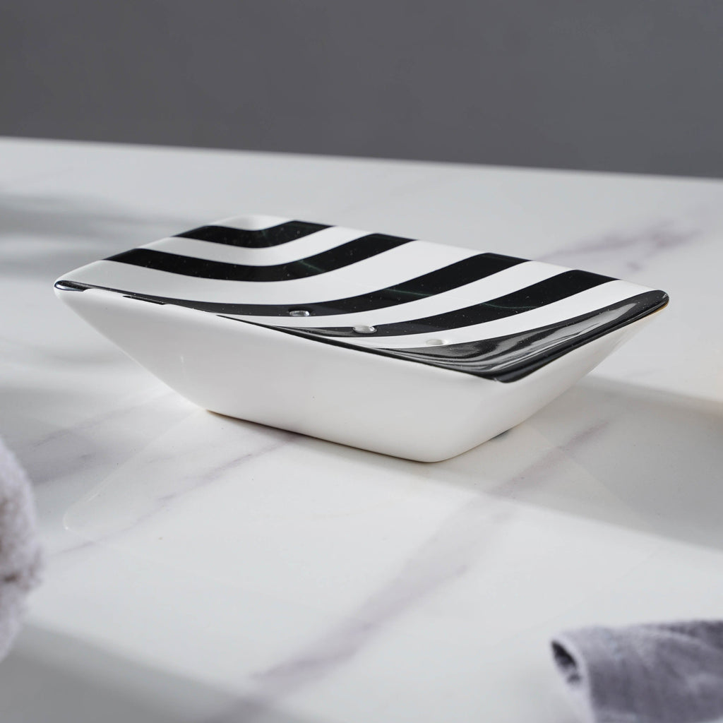 Zebra Stripes Ceramic Bath Set Nestasia